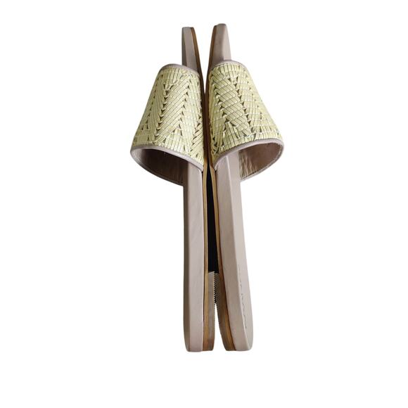 Kaanas Women's Sz 10 Mallorca Woven Embroidered Flat Slide Sandal Tan - Picture 6 of 8